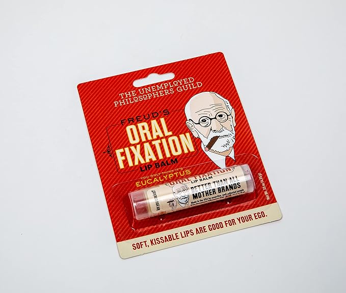 Sigmund Freud's Oral Fixation Lip Balm Tube, Eucalyptus Mint Flavored - Cruelty-Free and Made in The USA from Natural and Imported Ingredients-Velvo Beauty
