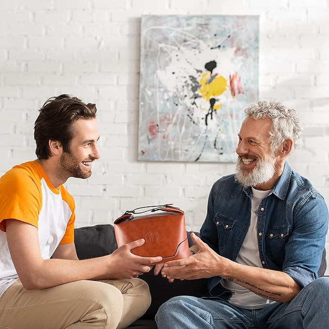 Bath and Body Gift Set for Men - Sandalwood Amber - Birthday, Christmas, Fathers Day Gifts From Wife Daughter Son for Husband, Dad - Relax Spa Kit w. Full Size Items in Deluxe Toiletry Bag-Velvo Beauty