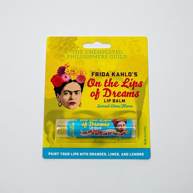 Frida Kahlo's On the Lips of Dreams Lip Balm Tube, Citrus Flavored - Cruelty-Free and Made in the USA from Natural and Imported Ingredients-Velvo Beauty