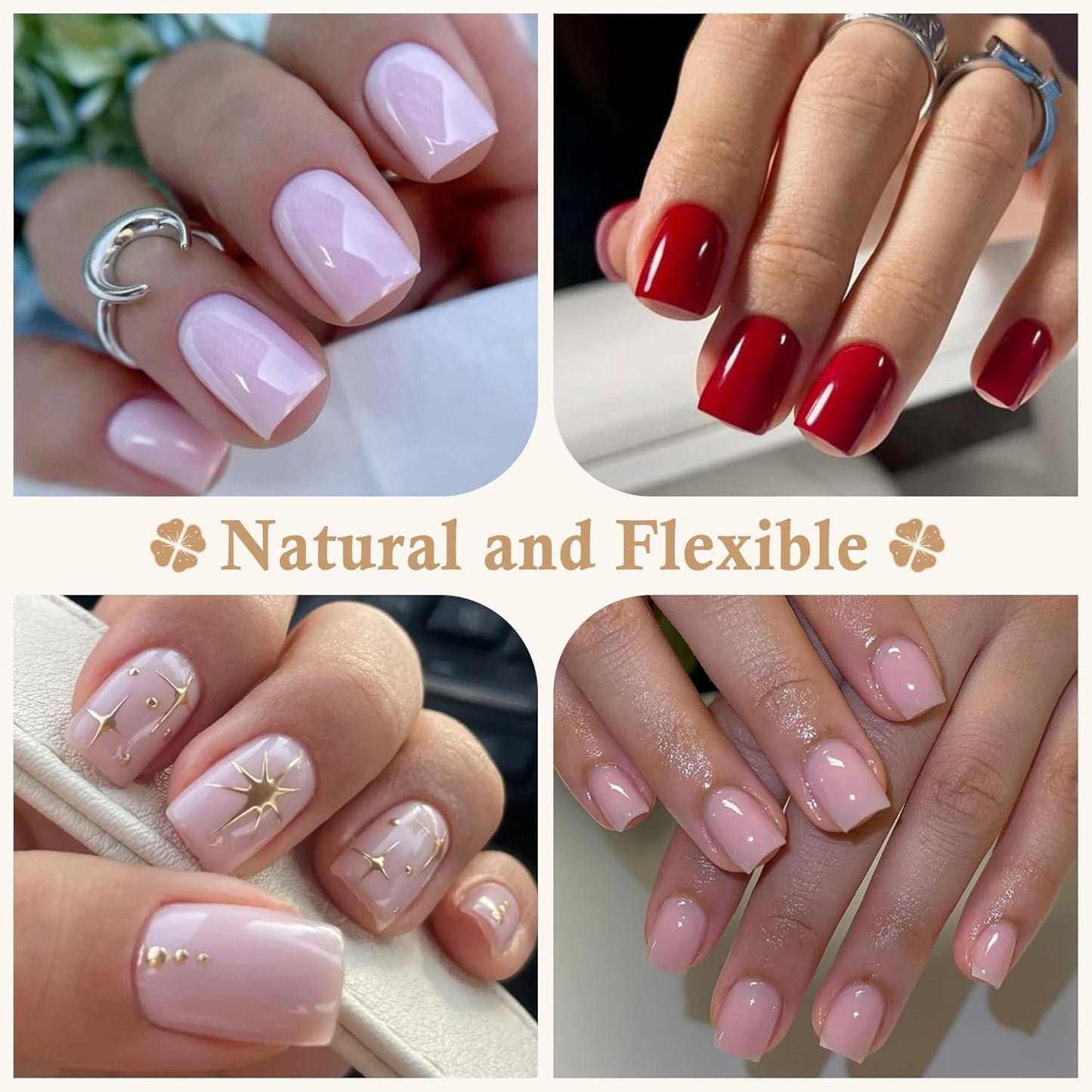 Square Nail Tips: 504pcs Soft Gel Extra Short Press on Nails, 12 Sizes XS Full Cover Clear XXS Extra Small Square Gel Nail Tips for Nail Extension DIY Home-Velvo Beauty