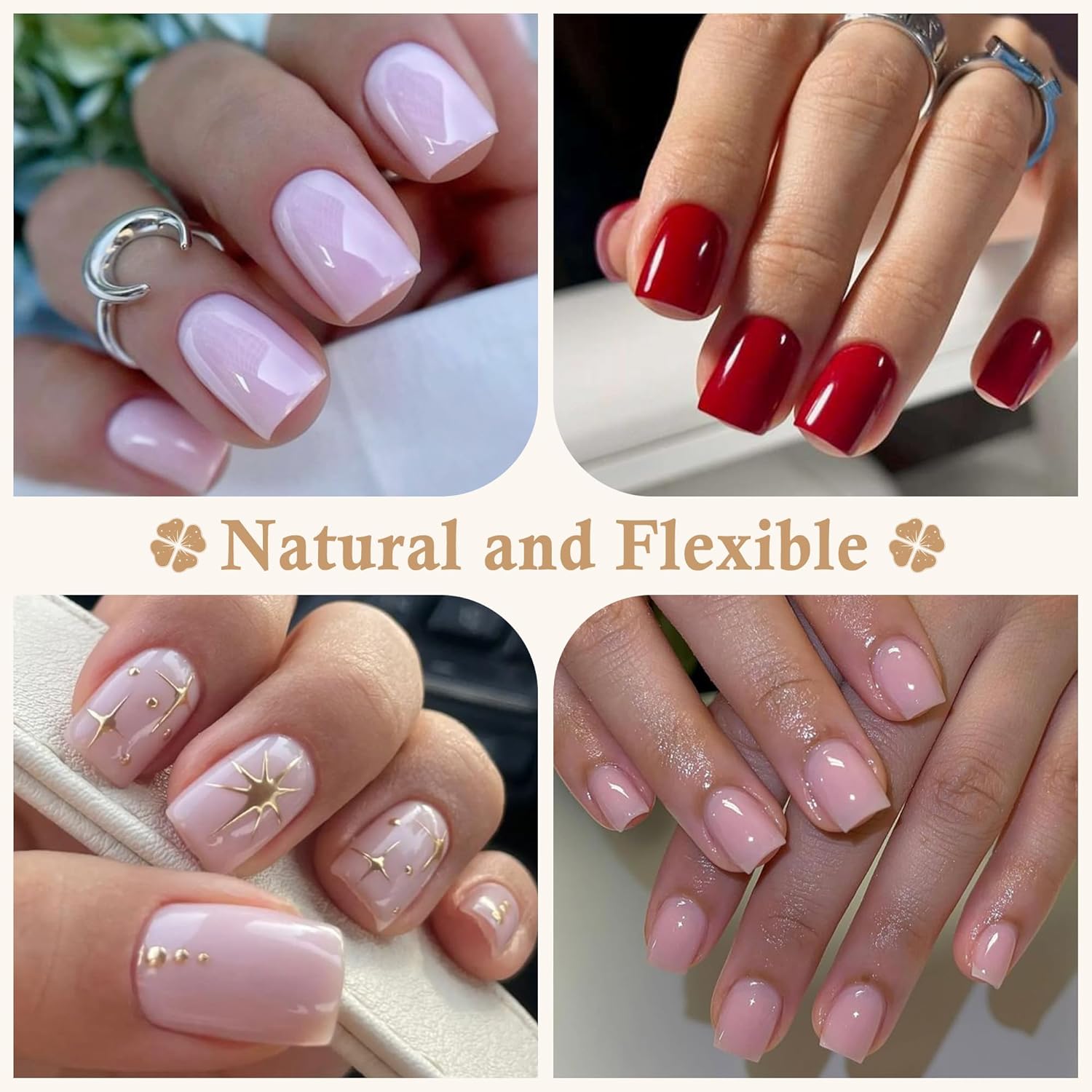 Square Nail Tips: 504pcs Soft Gel Extra Short Press on Nails, 12 Sizes XS Full Cover Clear XXS Extra Small Square Gel Nail Tips for Nail Extension DIY Home-Velvo Beauty