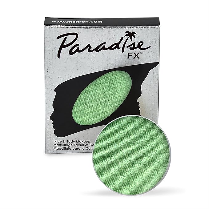Mehron Makeup Paradise Makeup AQ Refill (.25 oz) (Metallic Green)-Velvo Beauty