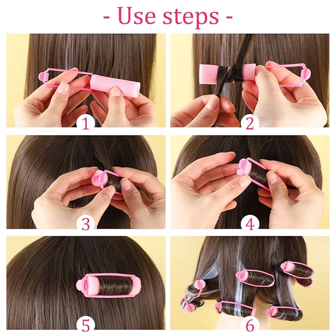 Pengxiaomei 36Pcs Foam Sponge Hair Rollers, 2.4 Inch Hair Curlers to Sleep In, Soft Hair Curlers for Curls Style, Heatless Hair Curler-Velvo Beauty