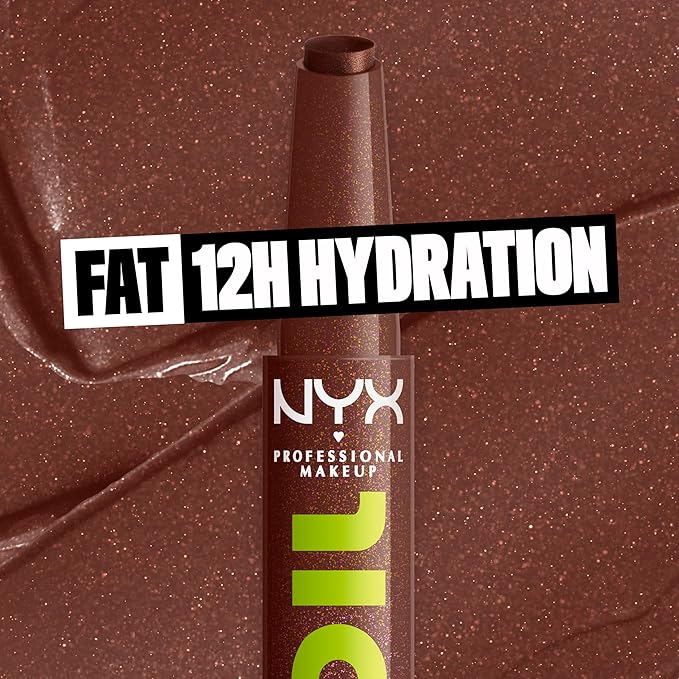 NYX PROFESSIONAL MAKEUP Fat Oil Slick Click, Lightweight, Buildable, Pigmented Vegan Lip Balm - Trending Topic-Velvo Beauty