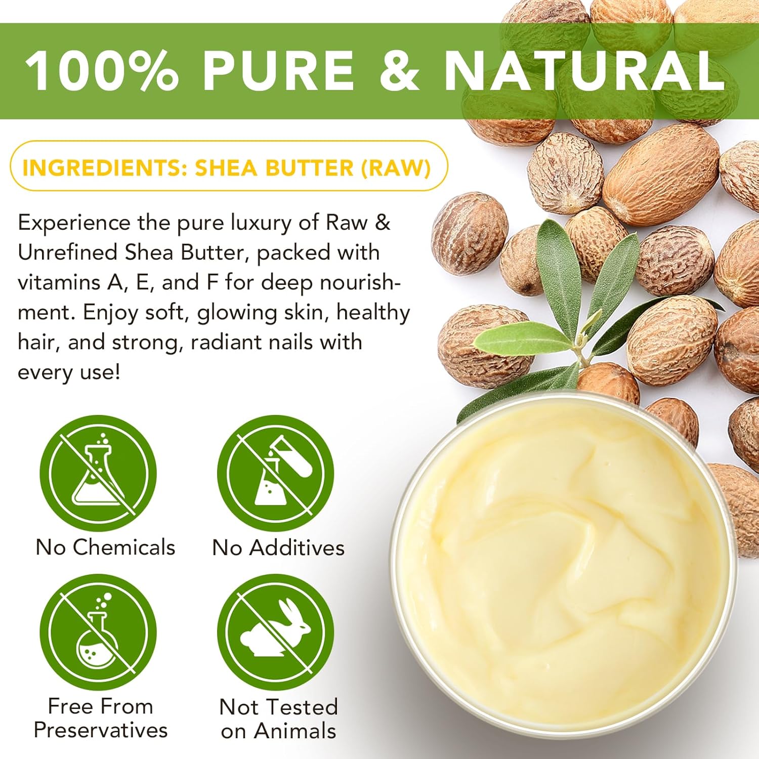 Shea Butter Raw Organic, Natural Raw Unrefined Shea Butter Hand Cream, Moisturizing and Locking Water, Keeps Skin Healthy and Vibrant, 7.8 OZ-Velvo Beauty