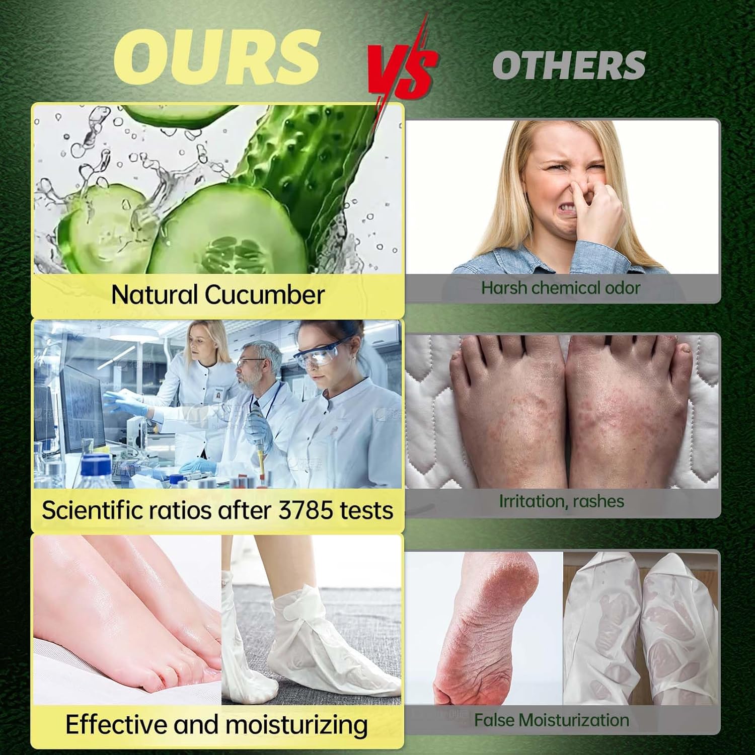 Foot Peeling Mask, Natural Exfoliating Foot Mask, Dead Skin Callus Remover Repair Heels, Hydrating Foot Care for Dry Cracked Feet (9 Pack)-Velvo Beauty