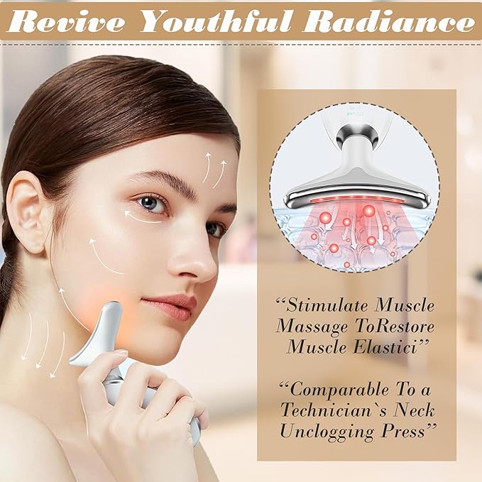 Facial Massager for Women and Men – Face Roller for Skin Tightening, Wrinkle Reduction, Anti-Aging, Face Lifting, Skin Care, Beauty Tool for Jawline, Neck Massager, Rechargeable Home Spa Device,-Velvo Beauty