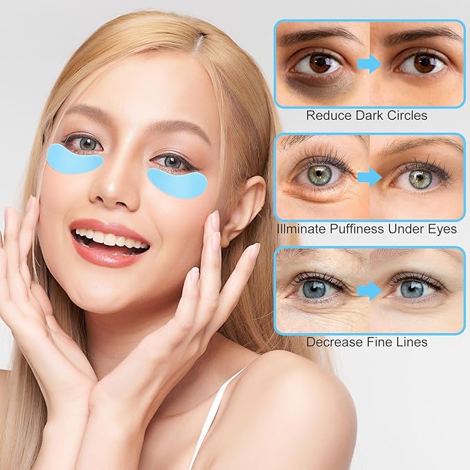 PAGOW 5 Pairs Reusable Under Eye Patches, Silicone Eye Patches, Eye Wrinkle Patches, Under Eye Mask Patches for Skin Care Effect to Reduce Wrinkles & Fine Lines-Velvo Beauty