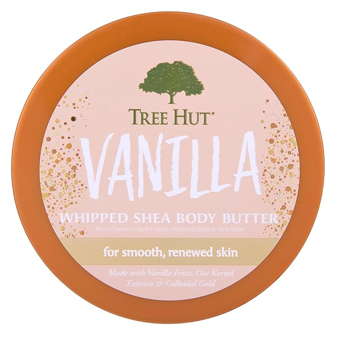 Tree Hut Whipped Shea Body Butter - Vanilla - 8.4 oz - Lightweight, Long-Lasting, Hydrating Moisturizer - Made with Shea Butter-Velvo Beauty