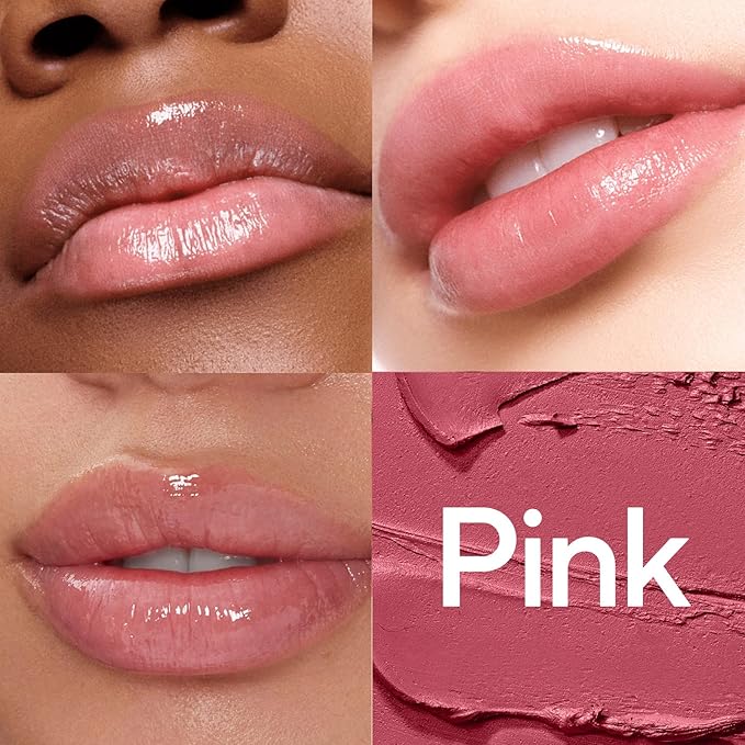 Honey Lipstick Tinted Lip Balm, Sheer Lightweight Lip Stain for All Skin Tones, Moisturizing Nourishing Lipstick for Women All Skin Tones, a Hint of Natural Cherry Tint, Pack of Black & Pink-Velvo Beauty