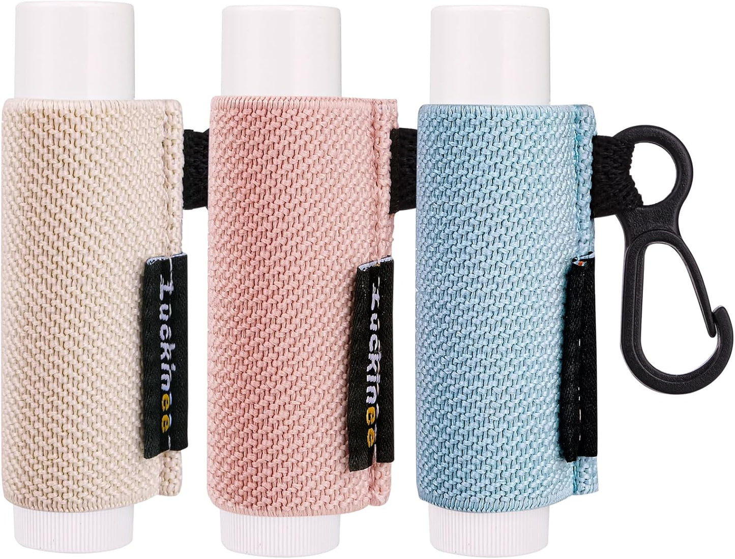 Lip Balm Keychain - Shinny Chapstick & Lipstick Holder - Tight Elastic Holder for Fat & Slim Lip Balms-Velvo Beauty