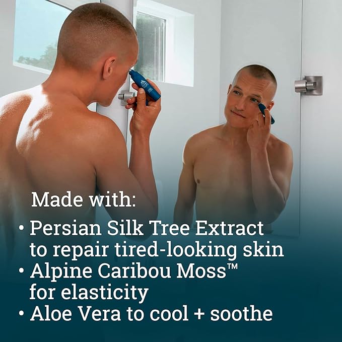 Oars + Alps Wake Up Eye Roller and Eye Depuffer, Dermatologist Tested Skin Care Infused with Caffeine and Aloe Vera, TSA Friendly, 0.5 Oz-Velvo Beauty