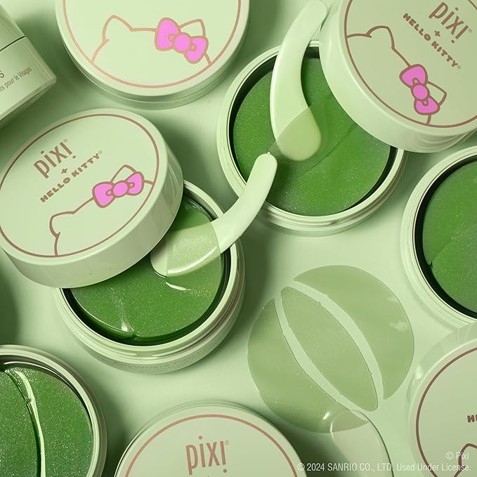 Pixi + Hello Kitty AnyWhere Patches, Multipurpose Hydrogel Under-Eye Patches, Hyaluronic, Caffeine & Retinol Eye Patches For Under Eyes, Revitalize Eye Area, 45 pairs / 90 Patches-Velvo Beauty