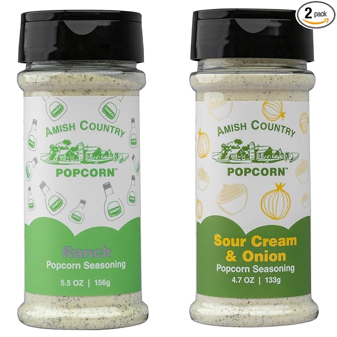 Amish Country Popcorn | Sour Cream and Onion & Ranch Popcorn Seasoning | 2 Pack Seasoning Bundle-Velvo Beauty