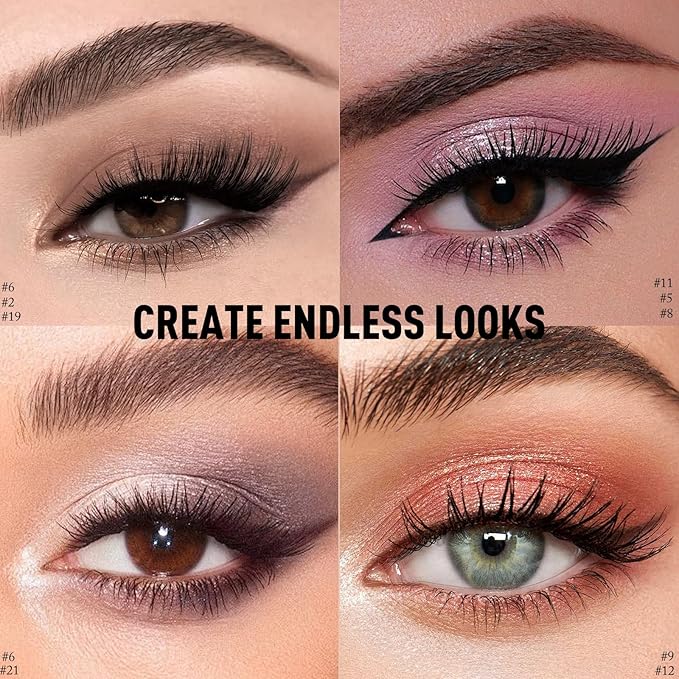 Eyeshadow Stick Rose Nude, Matte Cream Eye Shadow Stick Waterproof Pink Eyeliner Brightener Pencil Crayon Long-Lasting Eye Highlighter Makeup for Older Women Easy to Use High Pigmented-Velvo Beauty