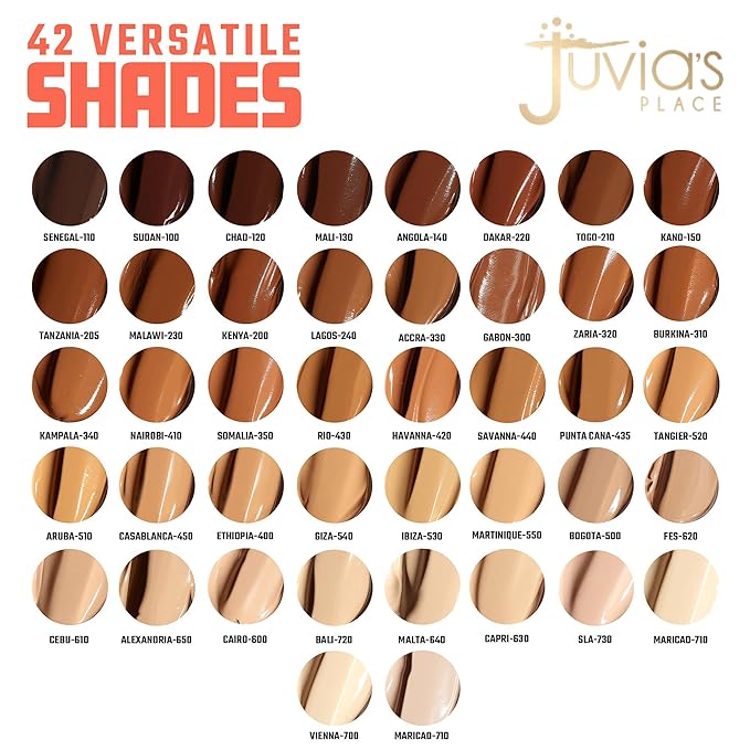 Juvia's Place I Am Magic Velvety Matte Liquid Foundation 640 - Malta - Light w/Peachy Undertone, Makeup Foundation Full Coverage, Lightweight, Long Wear, Velvety Matte Finish-Velvo Beauty
