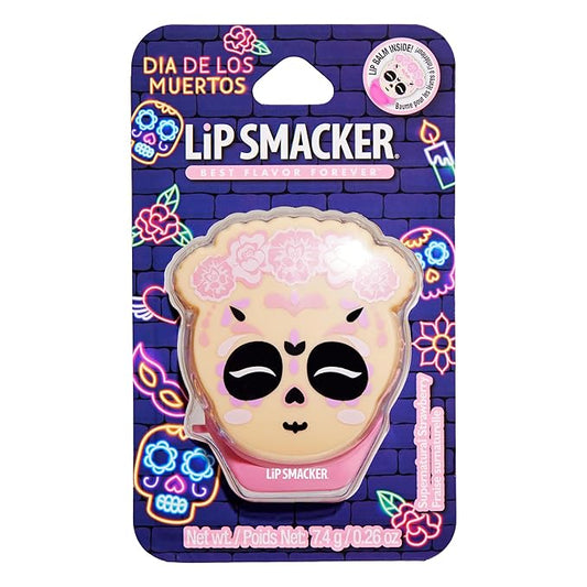 Lip Smacker Day of the Dead Lip Balm- Supernatural Strawberry (Pink)-Velvo Beauty