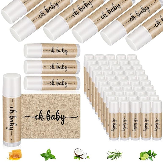 80 Pcs Lip Balm Bulk Baby Shower Favors Lip Balm Favors Baby Shower Guest Gifts for Women Children Men Girl Kids Gender Reveal Birthday Favors Gift Basket-Velvo Beauty