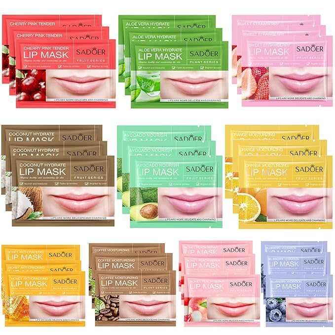 30 PCS Moisturizing Lip Mask .Crystal Lip Care Gel Pads Mask for Moisturizing & Reducing wrinkle, Let Your Lip Smoothing,Exquisite.Remove Dead Skin Moisture Essence-Velvo Beauty