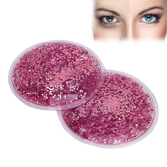 Gel Eye Pack, Hot Cold Compress Eye Gel Ice Packs Reusable Cooling Eye Cover for Dark Circles Puffiness Cold Eye Girl Women(Rose)-Velvo Beauty