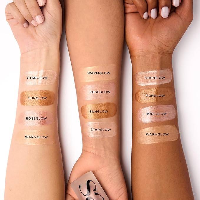Saie Mini Glowy Super Gel - Hydrating Makeup Primer and Illuminating Glow Serum Enriched with Vitamin C and Squalane Oil - All-Over Liquid Highlighter Makeup for Instant Glass Skin - Sunglow (0.5 oz)-Velvo Beauty