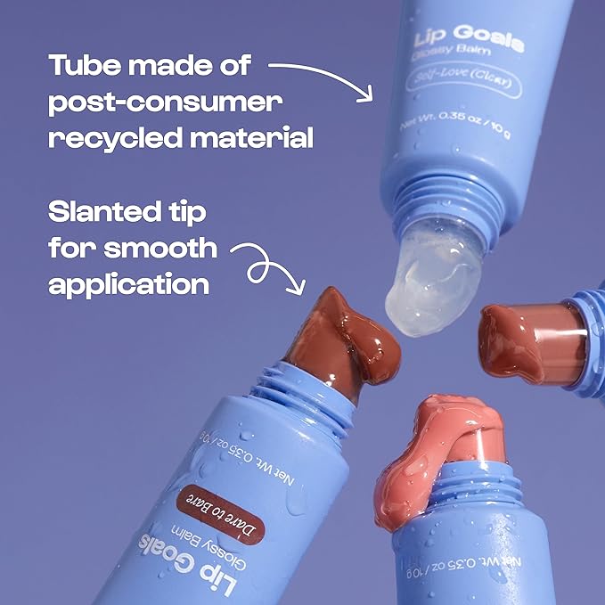 Alleyoop Glossy Lip Balm - Lip Goals, Dare to Bare (Sheer Rosy Brown) - Hydrating & Moisturizing Lip Care for Cracked Lips - Natural Plumping Lip Moisturizer That Smooths, Soothes, & Protects - Vegan-Velvo Beauty