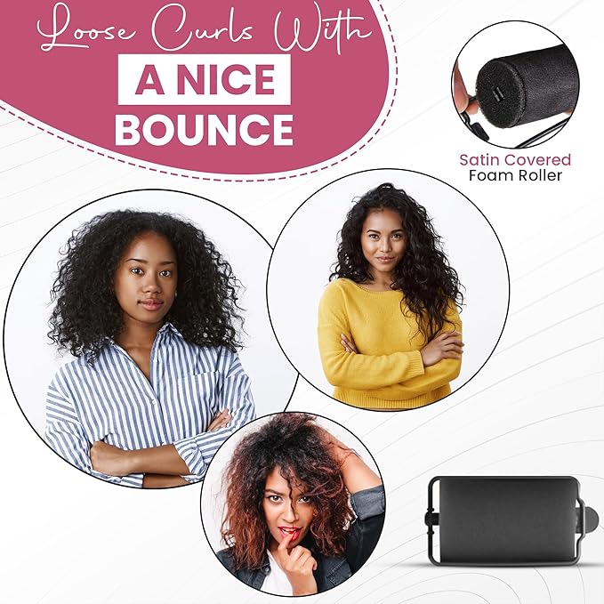 My Beauty Spot Heatless Rollers - Satin Hair Rollers - Overnight Hair Curlers, 48Pcs Overnight Foam Curlers, No Clips, Assorted Sizes & Colors, with Storage Case-Velvo Beauty