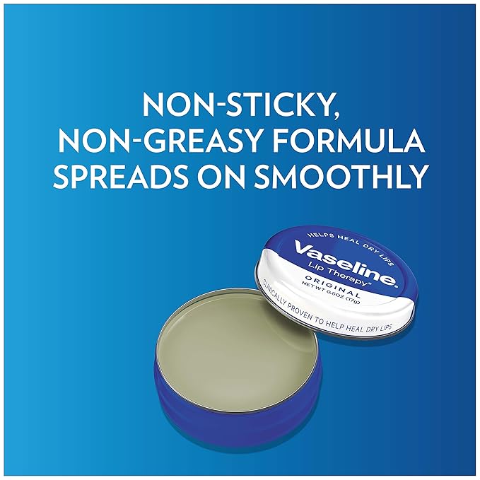 Vaseline Lip Therapy Lip Balm Tin, Original, 0.6 oz-Velvo Beauty