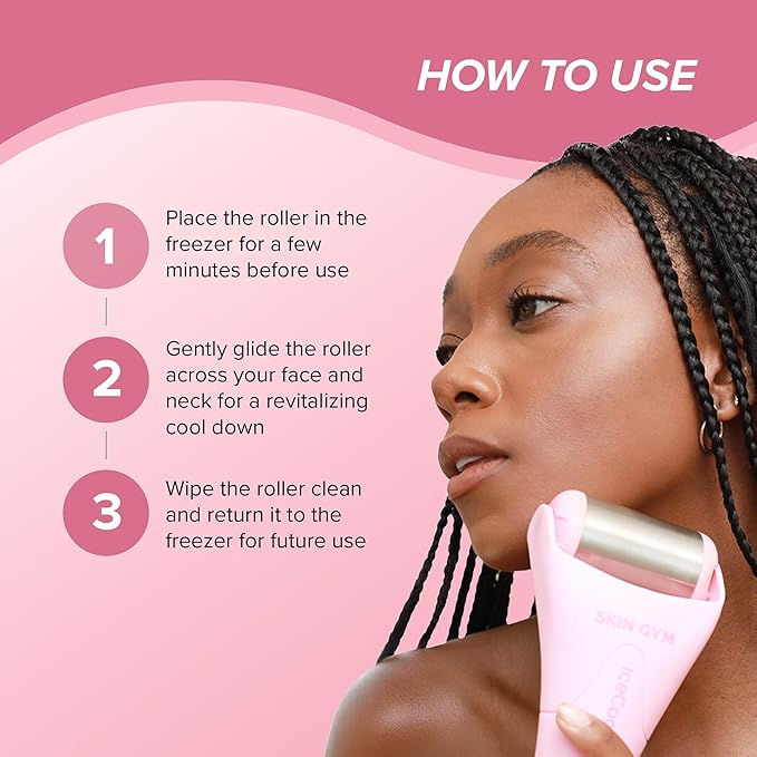 SKIN GYM IceCool Ice Roller, Stainless Steel Cryo Facial Tool for Puffiness and Redness Relief-Velvo Beauty