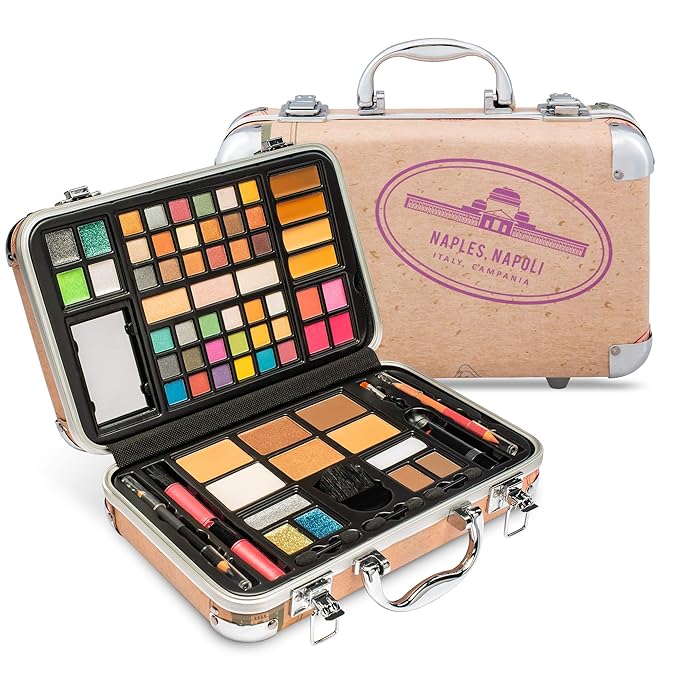 Makeup Kit Gift Set - 41 Eye Shadows, 7 Body Glitters, 1 Lip Liner Pencil, 1 Lipsticks, 4 Blushs, Eye liner pencil, 5 Concealers, 2 Lip Gloss, 5 Bronzers, Mirror-Velvo Beauty