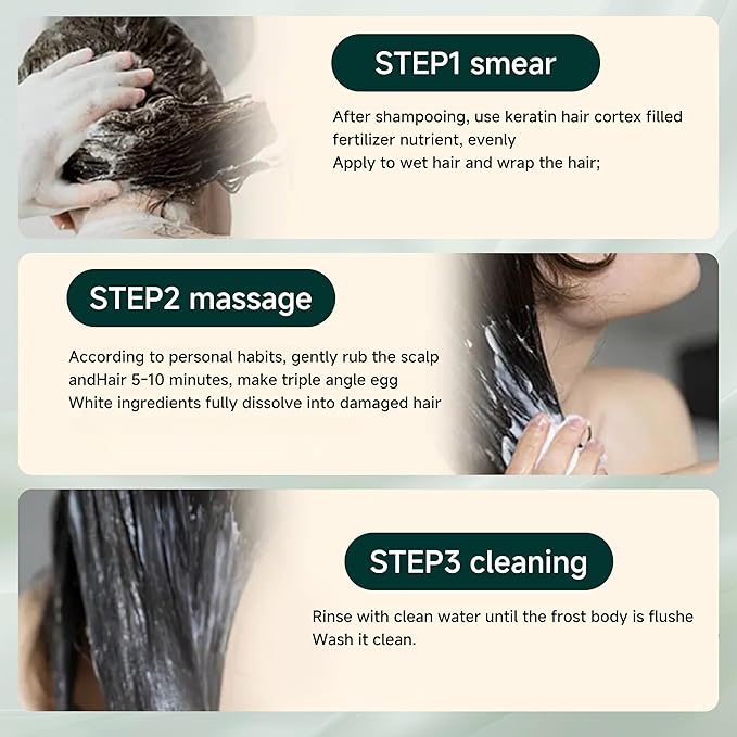 Peptide keratin hair conditioner, hair nourishing mask 2pcs,Deep Conditioning Hair Mask,Hair Treatment for Lasting Shine and Smoothness for Dry Damaged Hair-Velvo Beauty