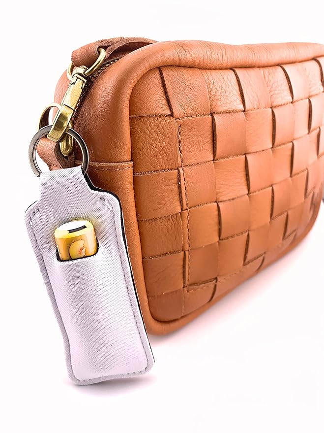 Peaches and Cream Chapstick 3-Pack. Includes Bonus Lip Balm Holder Keychain (White). Limited Edition Flavor from the Chapstick I Love Summer Collection, Unique Gift Bundle from Tiny Seed-Velvo Beauty