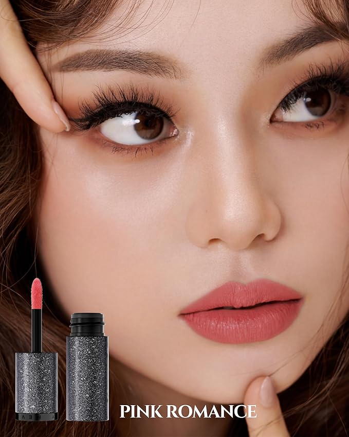 HEVVYMAKEUP Ultra Stay-On Lip Coloring Tint - Vibrant Matte Finish Lip Tint - Long Lasting Airy Weightless Lips with Perfect Fixing - Korean Lip Makeup, Pink Romance, 0.11oz.-Velvo Beauty