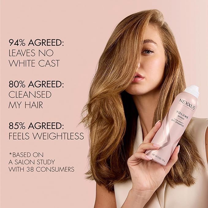 Nexxus Volume Refresh Dry Shampoo For Oil Control + Root-Lifting 72 Hour Freshness with FLEXX-ADAPT Technology 5 oz-Velvo Beauty