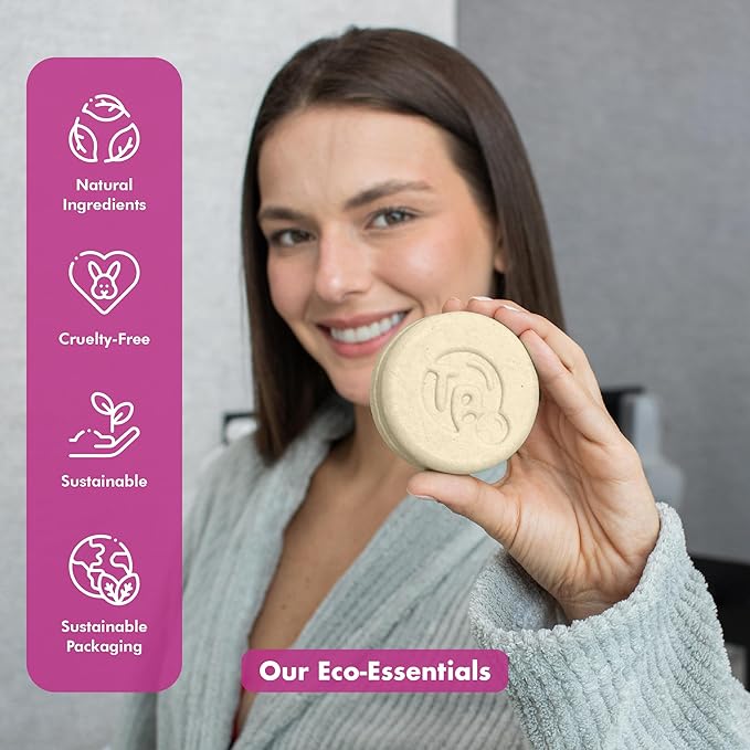 Vitamin B5 + Citrus Essential Oils Shampoo Bar – Dry shampoo for Hair Care - For Women & Men – Strengthens Damaged Hair – Natural, Paraben & Sulfate-Free – For All Hair Types – Made in USA – 4.5oz-Velvo Beauty