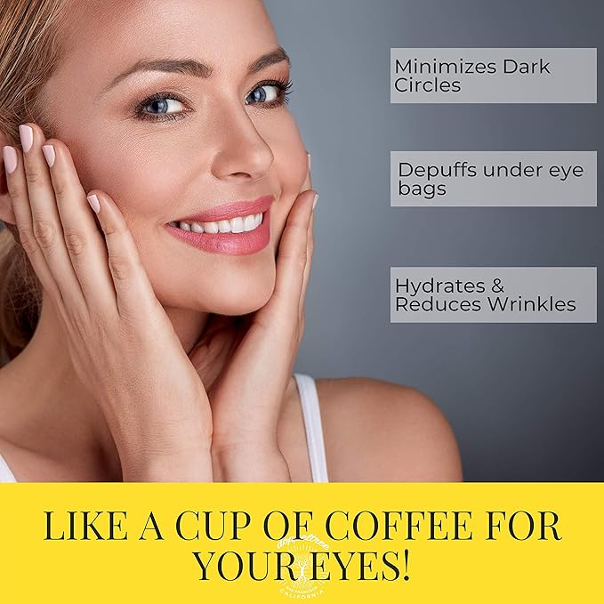 Doppeltree All Natural Caffeine Under Eye Patches & Hydrogel Masks (60 Pads) - Anti Aging Treatment for Crow Feet, Puffiness, Wrinkles, Dark Circles- Formulated in San Francisco-Velvo Beauty