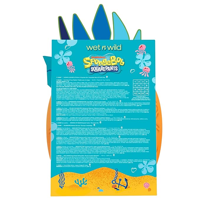 wet n wild SpongeBob SquarePants PR Box - Pineapple House 2-Layer Collector’s Set with Makeup & Tools for Unique F.U.N Looks, Cruelty-Free-Velvo Beauty
