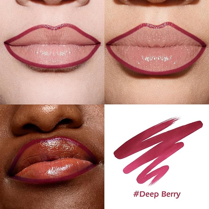 KIMUSE Peel Off Lip Liner Stain, Long Lasting Lip Tint Stain Peel Off, Waterproof, Transfer-Proof, Highly Pigmented Color Peel Off Lip Stain Liner, Matte Finish-Velvo Beauty