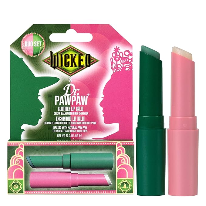 Dr. PawPaw Wicked Enchanting & Glimmer Lip Balm Duo - Moisturizing, Tinted Lip Balm for Women - Vegan, Nourishing, Hydrating - 2 pc-Velvo Beauty