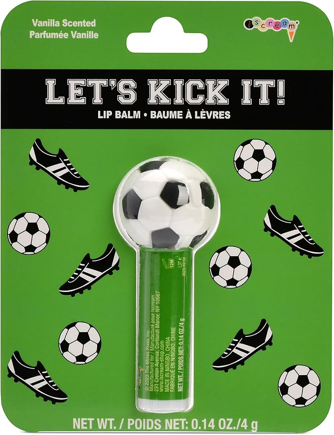 iscream Sport-Tastic Soccer Ball Shaped Vanilla Scented Lip Balm-Velvo Beauty