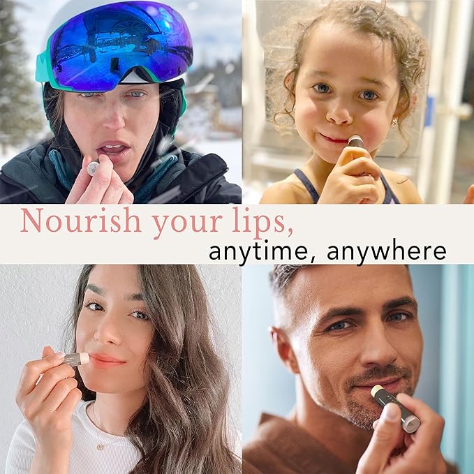 Natural Lip Balm Chapstick Pack - 12 Chap Stick Organic Lip Balm Set for Lip Healing and Repair - Natural Chapstick Hydrating Lip Balm for Dry Cracked Lips Flavored Lip Balm-Velvo Beauty