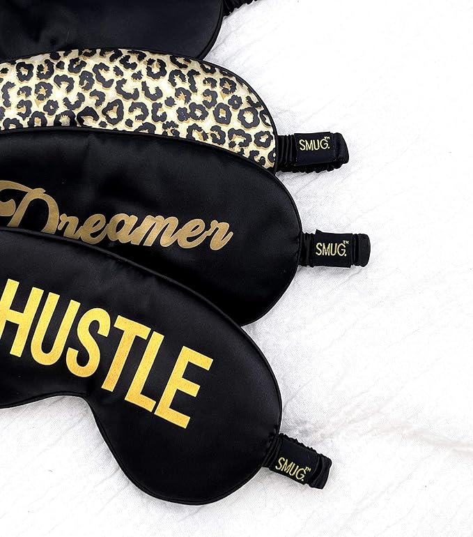 SMUG Satin Sleep Mask & Eye Mask | Travel Sleep Masks for Women & Men | Soft Sleeping Eye Mask to Nourish Skin & Reduce Dark Circles | Eye Sleep Mask Shades to Block Out Light | Dreamer-Velvo Beauty