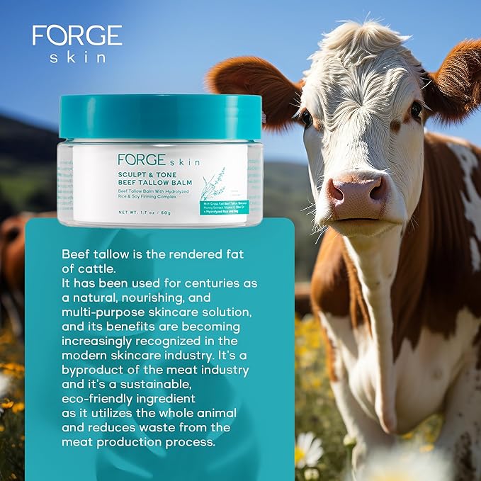 Original Sculpt & Tone Balm Beef Tallow for Skin Women |Grass Fed Beef Tallow and Honey Balm for Face | Under Eye Firming Cream Tightening Lifting Sagging Skin Beef Tallow Moisturizer-Velvo Beauty