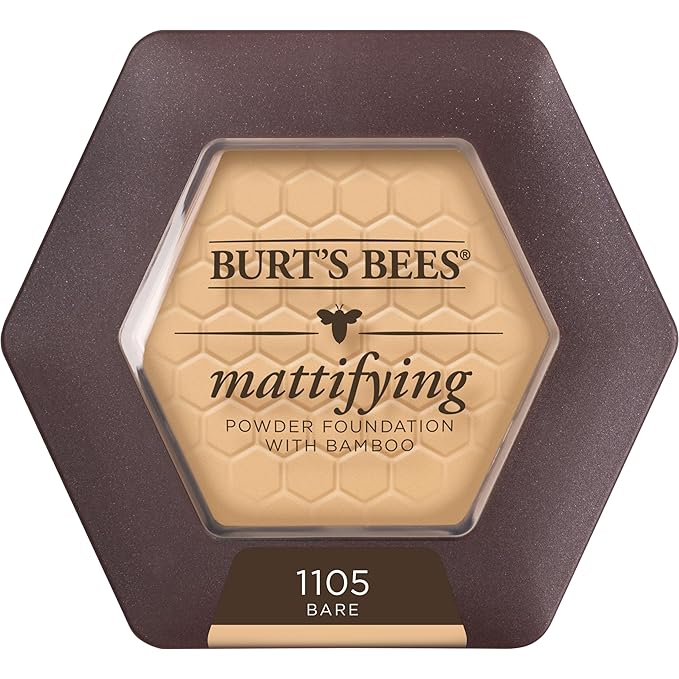 Burt’s Bees 100% Natural Mattifying Powder Foundation, Bare - 0.3 Ounce-Velvo Beauty