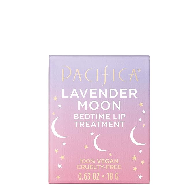 Pacifica Beauty, Lavender Moon Bedtime Lip Treatment, Lip Mask for Chapped, Cracked, Dry, Wrinkled Lips, 100% Vegan and Cruelty Free , Clear , 0.63 Ounce (Pack of 1)-Velvo Beauty