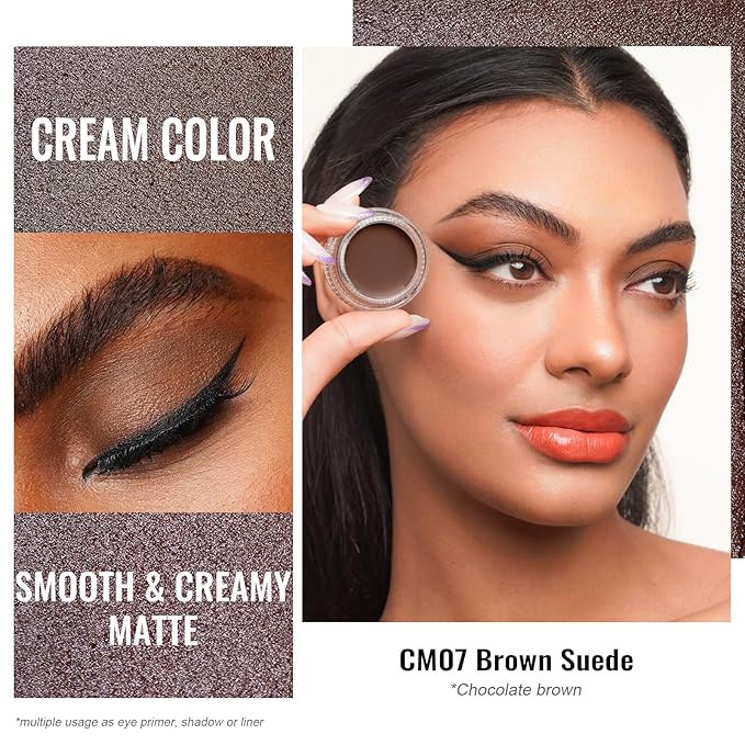 Oulac Matte Eyeshadow 3-in-1 Eyeshadow Eye Primer&Eyeliner Highly Pigmented Waterproof Smudge-proof Long Lasting Wear Smooth&Blendable Formula for Natural Look,Vegan & Cruelty-Free,CM07-Velvo Beauty