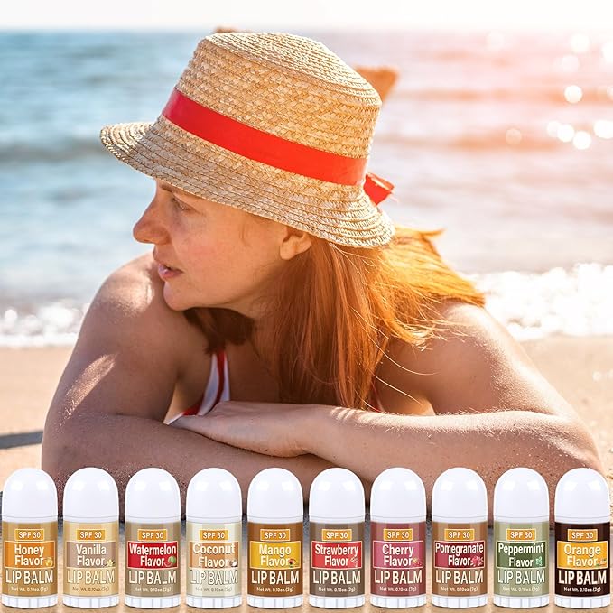 150 Pcs Mini Sunscreen Lip Balms Bulk SPF 30 Lip Balm Sticks Favors with Sunscreen SPF Employee Staff Appreciation Gifts Bulk Team Coworkers Christmas Party Gifts for Travel Beach-Velvo Beauty