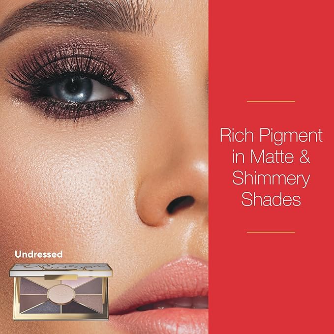 Mirabella Eye Love You Neutral Shimmer Eyeshadow Palette - Makeup Palette w/Ultra Pigmented Pressed Powders, Creamy Matte & Shimmer Metallic Eyeshadow Palette - Undressed-Velvo Beauty