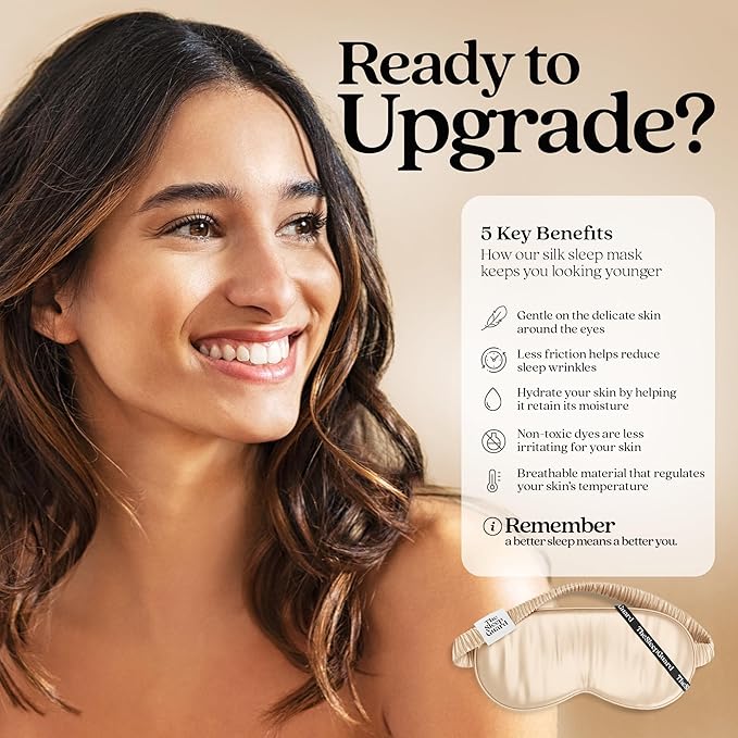 Pure Silk Sleep Mask [100% 6A Mulberry Silk, 22 Momme] Light Blocking Travel Essentials. Eye Masks for Sleeping. Black Oeko-Tex Blindfold. Eye Covers for Men & Women-Velvo Beauty