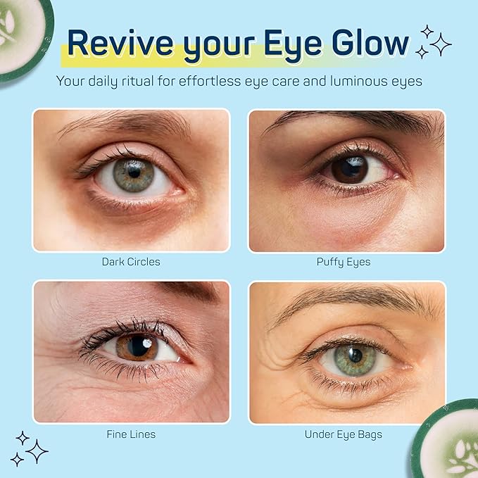 SpaLife Cooling Eye Pads - Korean Soothing Eye Pads for Dark Circles, Puffy Eyes, and Wrinkles - 48 Pads with Fruit + Vegetable Extracts - Revitalizing Hydrating Eye Pads for Eye Treatment (Cucumber)-Velvo Beauty